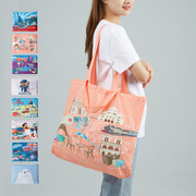 2件8折购物袋环保袋手提袋可折叠包便携(包便携)超轻买菜包防水(包防水)大容量