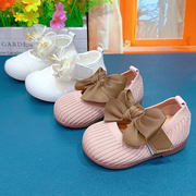 婴幼儿鞋子春夏季1-2岁女宝宝布鞋透气软底防滑学步鞋幼童公主鞋3