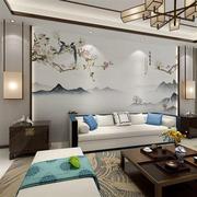 新中式花鸟壁纸电视背景墙装饰壁画客厅沙发卧室无缝墙布