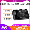 沣标E6电池 佳能EOS R 5d2 5d3 5d4 7d 7D2 60D 6d 6D2 70d 80d 90D 5DSR R5 R6 R7单反canon相机电池lp-e6