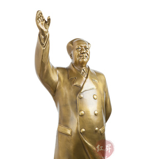 毛主席铜像全身站像家居客厅摆件摆像毛泽N东挥手纯铜匠心雕塑像