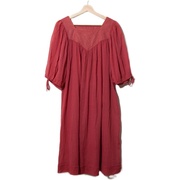 公主连衣裙vintage尖货孤品，复古胭脂红色，轻薄品质棉布