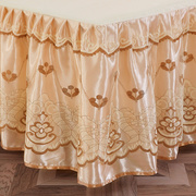 欧式蕾丝床罩床裙单件，裙式花边纱纯色，1.8m床套公主保护套双人夏季