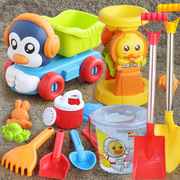 儿童小黄鸭沙滩玩具套装玩沙子铲子和桶挖沙铲小孩宝宝挖沙漏工具