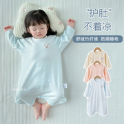 婴儿睡袋春秋夏季薄款宝宝防踢被子儿童睡裙长袖护肚四季通用睡袍