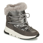 geox健乐士女靴保暖系带，内增高雪地，靴毛绒短靴灰色冬季