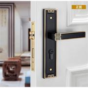 门锁卧室家用室内房间中式门把手实木静音通用型五金锁具执手锁具
