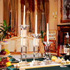 欧式水晶玻璃蜡烛台烛光晚餐婚庆婚礼烛台道具餐桌装饰烛台摆件