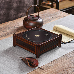 复古竹编煮茶炉煮茶器电陶炉，专用小型迷你家用静音蒸煮茶器泡茶炉