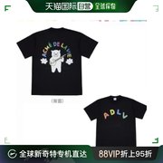 韩国直邮ADLV吉他小熊字母印花直筒短袖T恤男女同款DINGA