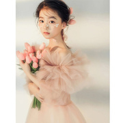 23女童公主裙日常可穿粉色，韩版裙影楼摄影拍摄儿童花童礼服连衣裙