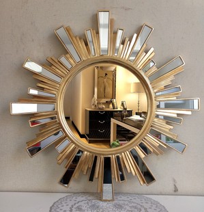 欧式浴室镜玻璃方块拼贴玄关，太阳镜防水装饰镜，化妆镜壁挂镜子