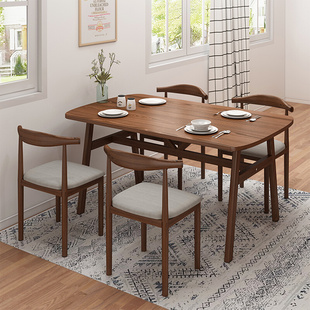 简易餐桌家用小户型简约现代长方形吃饭桌子餐饮商用桌椅组合饭桌
