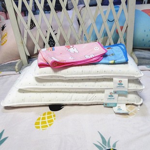 迎鹤儿童保健枕幼儿园助眠枕护颈，枕芯全棉枕头送枕套，儿童枕头加长