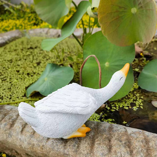 户外花园庭院水池鱼缸装饰仿真鸭子仿真动物，树脂摆件池塘造景景观