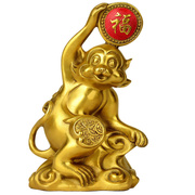 铜猴子摆件纯铜十二生肖12金属猴金猴办公室客厅玄关装饰摆件