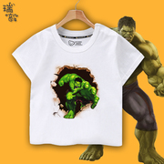 hulk浩克绿巨人漫威复仇者联盟短袖，t恤衫男女大中儿童装学生半袖