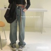 哈比诺(哈比诺)牛仔裤，童装2023秋季韩版时尚直筒牛仔裤男女童中大童潮