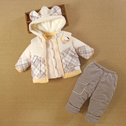 6一12个月4婴儿冬装，8外套分体0款男宝宝，衣服加厚棉服袄三件套冬季
