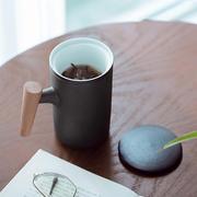 创意大容量陶瓷茶杯带盖过滤办公杯茶水分离个人k喝茶茶杯LOGO定