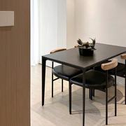 岩板餐桌加底板大小户型，家用饭桌长方形现代简约餐桌椅子组合