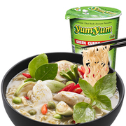 泰国进口方便面 养养牌yumyum冬阴功泰式青咖喱汤面杯面70g杯装