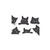 躲黑猫猫草本果汁猫咪纹身，贴防水持久手指动物，文艺小清新可爱猫头