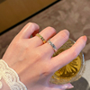 周家金店同款碎冰冰素圈纯银戒指女小众设计高级感情侣对戒指环