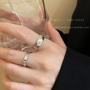 液态纹理锆石戒指女2022年轻奢小众设计高级感开口食指戒指环