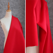 100%羊毛大衣呢中国大红色，冬季欧美经典，廓形大衣外套面料布