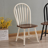 美式橡木温莎椅Vintage中古实木椅子靠背椅复古餐椅家用咖啡厅
