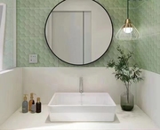 佛山瓷砖300x600卫生间墙面法式厨卫墙砖柔光牛油果绿植物花砖300