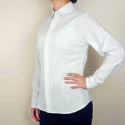 女白衬衫长袖职业正装气质弹力棉，工作服暗扣防走光气质ol免烫衬衣