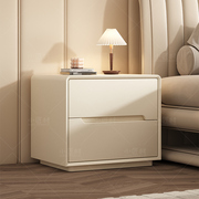 实木床头柜简约现代2024小型轻奢高级感家用卧室奶油风储物柜
