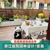 杭州塑木地板户外阳台防腐木庭院花园露台围栏室外共挤木塑地板