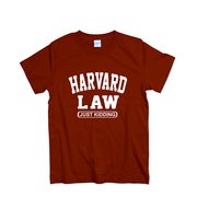 逗你玩搞笑恶搞T恤个性 哈佛大学校服法律系男印花 英伦潮牌短袖