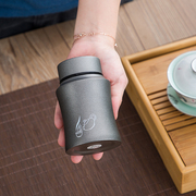 外出密封小茶叶罐便携不锈钢，金属茶罐随身车载旅行小号装茶盒子