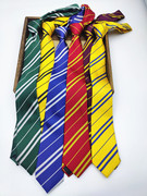 哈利波特领带学院风男生女生校园学生校服红黄蓝绿色手打领带