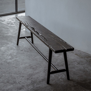 野木1978 山川长凳侘寂风茶室凳子现代实木简约中式创意孤品长凳