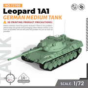 SSMODEL 72700 V1.7 1/72 3D打印 军事模型 德国 豹1A1 中型坦克
