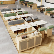 咖啡厅沙发奶茶店创意桌椅组合定制卡座沙发餐饮家具商用清吧桌子