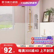 罗浮威尔柔光天鹅绒，纯色莫兰迪瓷砖600x1200客厅，地砖卫生间墙砖