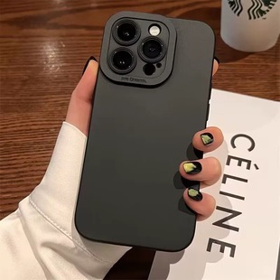磨砂黑适用iPhone14Pro手机壳15promax液态硅胶13苹果15pro14/12/xs镜头全包11防摔mini软男xr女款se2保护套8
