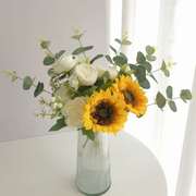 餐桌装饰花束花摆件假花客厅北欧室内向日葵牡丹仿真花摆设花干花
