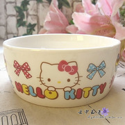 外贸陶瓷餐具hello kitty沙拉碗可爱卡通创意儿童拌面零食碗