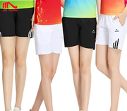 夏运动服男女短裤白色黑色团体服表演服徒步健走队服裤子南韩丝