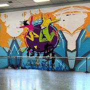 定制舞蹈房创意墙纸街舞培训室，教室个性壁纸健身房瑜伽馆壁画墙布