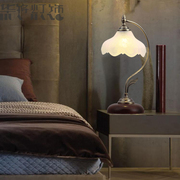 美式复古书房卧室床头可调光台灯创意老式怀旧简约田园温馨实木灯