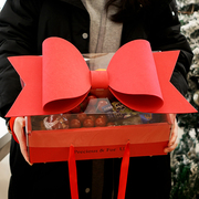 母亲节礼盒水果盒蝴蝶结网红礼物盒苹果送装盒鲜花空盒子