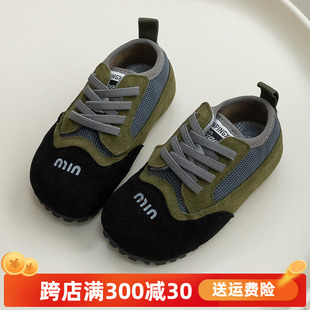 韩国真皮女宝宝运动鞋，春秋款儿童板鞋，2024男童幼儿园室内鞋夏